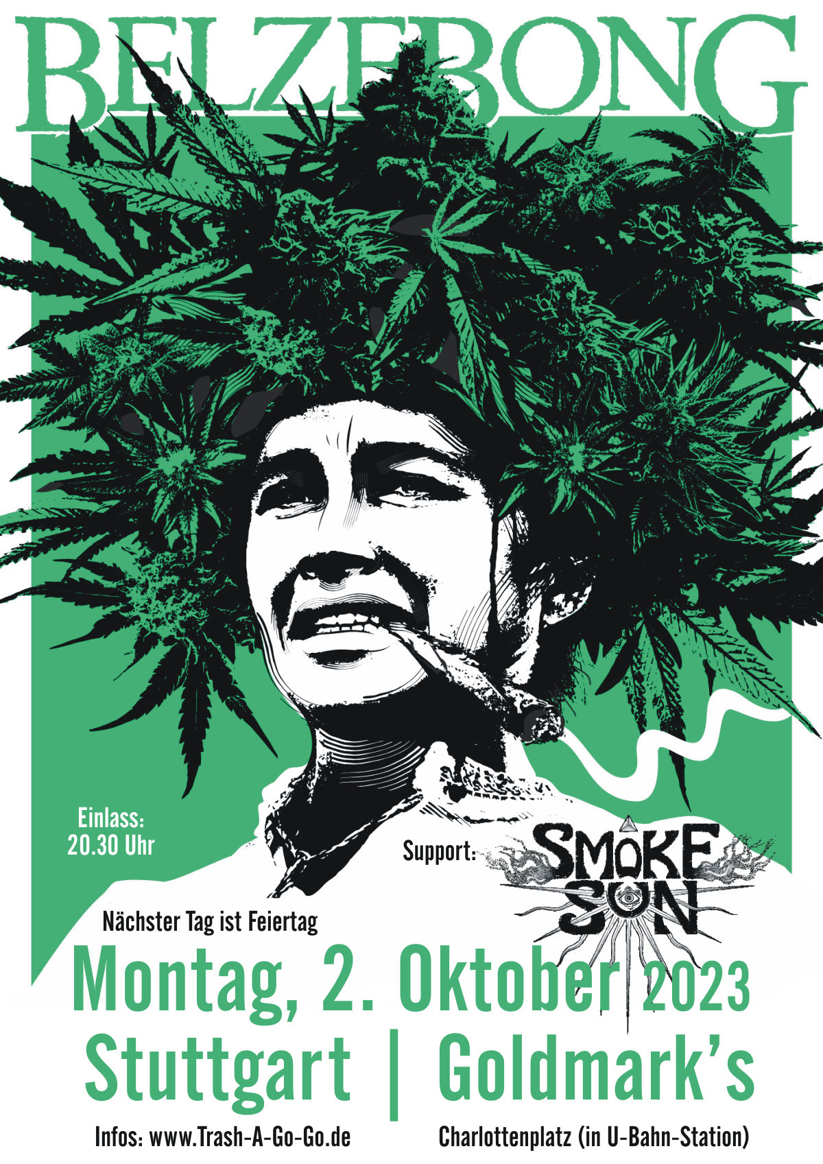 BELZEBONG | Support: SMOKE SUN · Montag, 02.10.2023 · Goldmark's