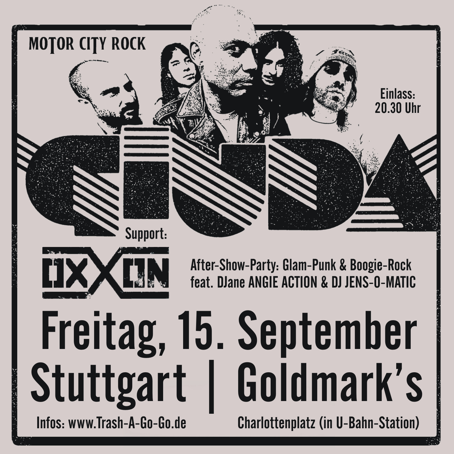 GIUDA | Support: OXXON · Freitag, 15.09.2023 · Goldmark's